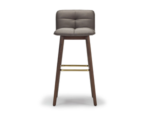 SQUAREZ - Fabric and ash barstool with back _ Papell Design